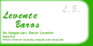 levente baros business card